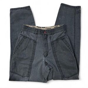 Vtg Bugle Boy Embroidered Cargo Early 90s Toxic Alert Cargo Tapered Pants Men 29